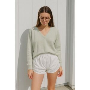 Ryan Roche Shorts Womens Small White Elastic Waist Resort Comfortable Loungewear